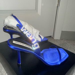 Alexander Wang 85 Ivy Satin cobalt blue